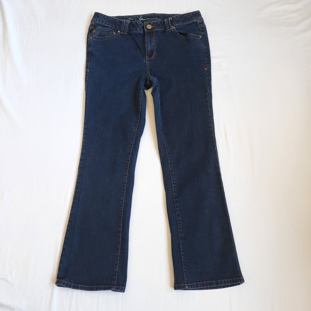 Lane Bryant Slim Boot Straight Fit Genius Fit Dark Wash Jeans 18 average